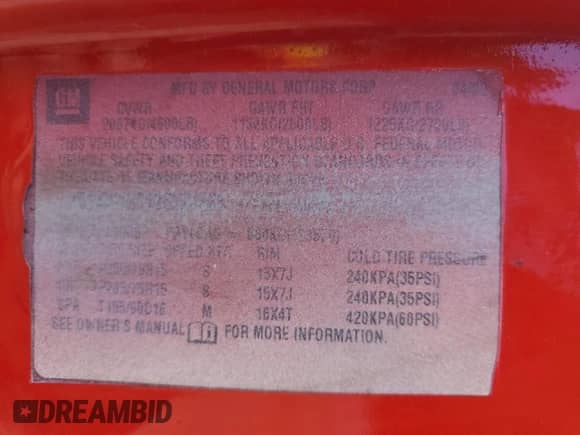 2002 Chevrolet S-10 LS z VIN 1GCCS195128221865, wystawiony jako Copart lot #56324025 z przebiegiem Nie podano mil oraz Szkoda całkowita • Salvage title. Historia ofert i sprzedaży dostępna na DreamBid. Obrazek 12.