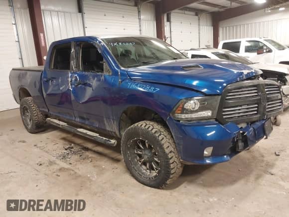 2017 Ram 1500 Sport with VIN 1C6RR7UT7HS779169, listed as a IAAI auction lot 41680887 with 101,576 mi miles and . Bid and sale history available at DreamBid. Image 1.