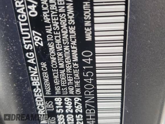 2022 Mercedes-Benz C 300 с VIN W1KAF4HB7NR045140, выставлен на аукционе Copart как лот 81380105 с пробегом 17 710 миль миль и Списание • Salvage title. История ставок и продаж доступна на DreamBid. Изображение 12.