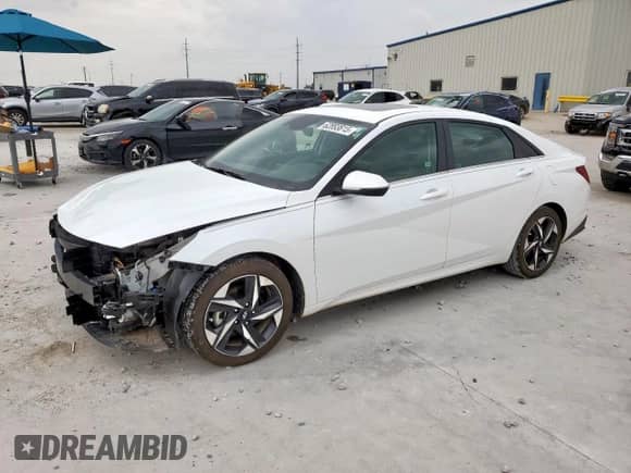 2022 Hyundai Elantra Limited с VIN 5NPLP4AG6NH068857, выставлен на аукционе Copart как лот 62893815 с пробегом 31 496 миль миль и Чистый • Clean title. История ставок и продаж доступна на DreamBid. Изображение 1.