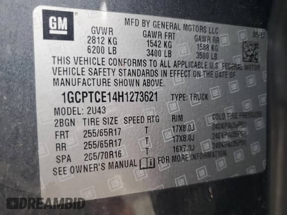 2017 Chevrolet Colorado 4WD LT z VIN 1GCPTCE14H1273621, wystawiony jako Copart lot #68948654 z przebiegiem 177 989 mil mil oraz Szkoda całkowita • Salvage title. Historia ofert i sprzedaży dostępna na DreamBid. Obrazek 12.