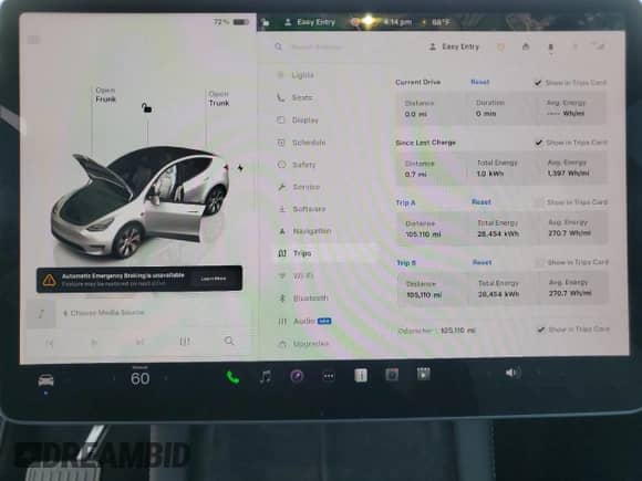 2022 Tesla Model Y Long Range с VIN 7SAYGDEEXNF536766, выставлен на аукционе Copart как лот 71866715 с пробегом 105 110 миль миль и Списание • Salvage title. История ставок и продаж доступна на DreamBid. Изображение 9.
