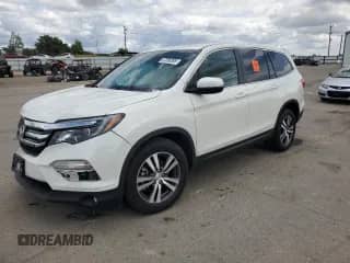 2018 Honda Pilot EX-L with VIN 5FNYF6H75JB060588, listed as a Copart auction lot 57268385 with 67,373 mi miles and Salvage title. Bid and sale history available at DreamBid. Image 1.
