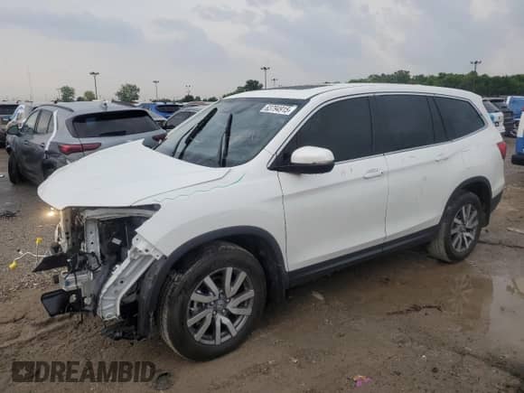 2022 Honda Pilot EX-L with VIN 5FNYF6H57NB033154, listed as a Copart auction lot 63794915 with 40,525 mi miles and Salvage title. Bid and sale history available at DreamBid. Image 1.