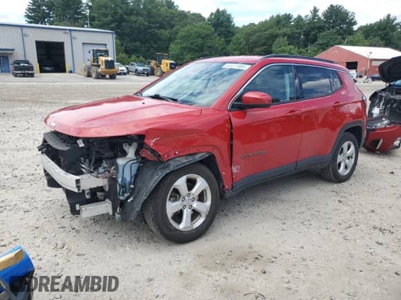 2021 Jeep Compass Latitude with VIN 3C4NJDBB0MT543799, listed as a Copart auction lot 64437985 with 46,999 mi miles and Salvage title. Bid and sale history available at DreamBid. Image 1.