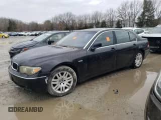 2002 BMW 7 Series 745Li with VIN WBAGN63482DR06178, listed as a Copart auction lot 48084225 with Not provided miles and Clean title. Bid and sale history available at DreamBid. Image 1.