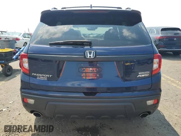 2021 Honda Passport Touring with VIN 5FNYF8H90MB039472, listed as a Copart auction lot 66546615 with Not provided miles and Salvage title. Bid and sale history available at DreamBid. Image 6.