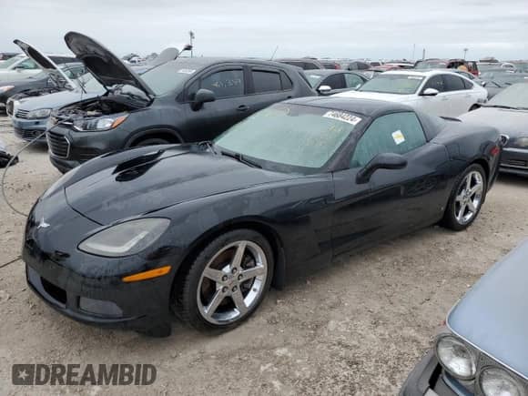 2008 Chevrolet Corvette with VIN 1G1YY26W385121115, listed as a Copart auction lot 74684224 with Not provided miles and Salvage title. Bid and sale history available at DreamBid. Image 1.