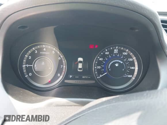 2014 Hyundai Azera Limited with VIN KMHFH4JG1EA350109, listed as a IAAI auction lot 42388216 with 88,751 mi miles and . Bid and sale history available at DreamBid. Image 7.