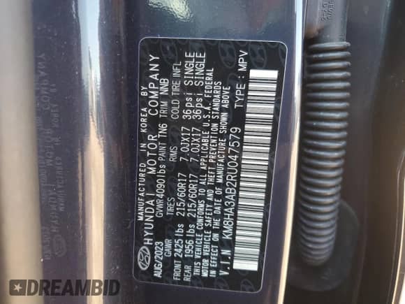 2024 Hyundai Kona SE с VIN KM8HA3AB2RU047579, выставлен на аукционе Copart как лот 67494044 с пробегом 4 816 миль миль и Списание • Salvage title. История ставок и продаж доступна на DreamBid. Изображение 15.