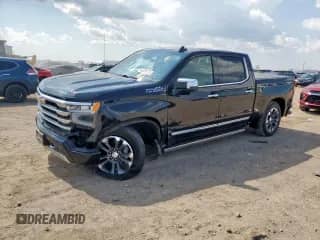 2023 Chevrolet Silverado 1500 High Country with VIN 1GCUDJE81PZ264988, listed as a Copart auction lot 63338175 with 50,477 mi miles and Salvage title. Bid and sale history available at DreamBid. Image 1.