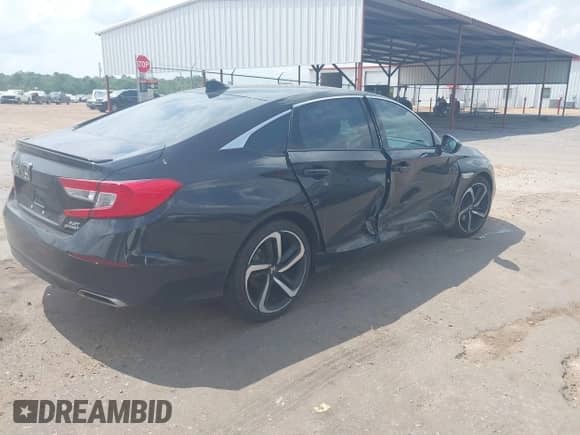 2018 Honda Accord Sport with VIN 1HGCV2F37JA009643, listed as a IAAI auction lot 42280043 with 180,494 mi miles and . Bid and sale history available at DreamBid. Image 4.