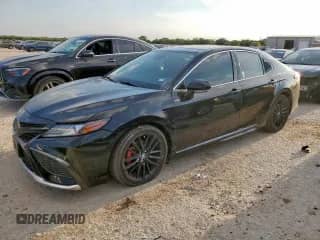 2021 Toyota Camry XSE with VIN 4T1K61AK3MU482275, listed as a Copart auction lot 80919155 with 49,693 mi miles and Salvage title. Bid and sale history available at DreamBid. Image 1.