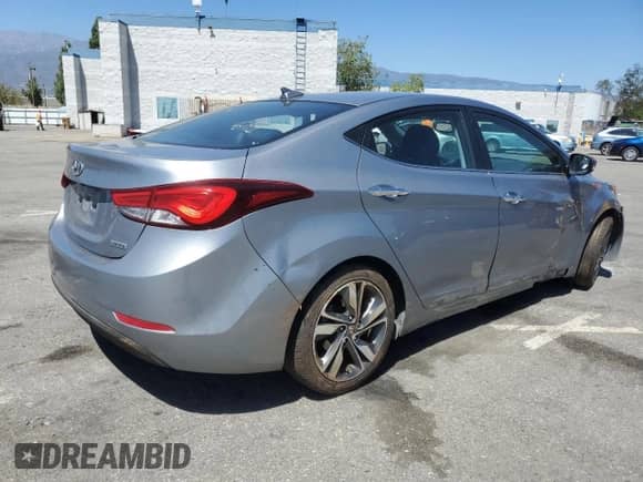 2014 Hyundai Elantra Limited with VIN KMHDH4AE8EU169769, listed as a Copart auction lot 80209395 with Not provided miles and Salvage title. Bid and sale history available at DreamBid. Image 3.