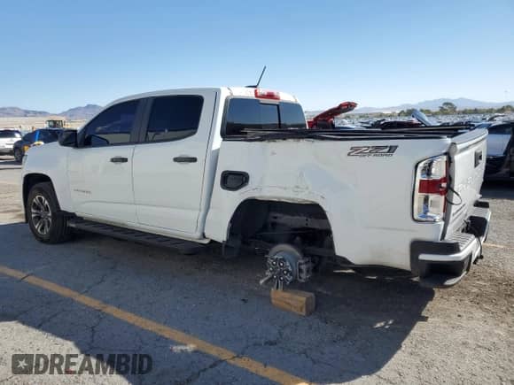 2021 Chevrolet Colorado 4WD Z71 with VIN 1GCGTDEN5M1111953, listed as a Copart auction lot 83876635 with 51,302 mi miles and Salvage title. Bid and sale history available at DreamBid. Image 2.