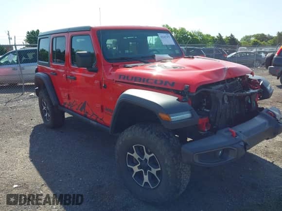 2021 Jeep Wrangler Unlimited Rubicon with VIN 1C4HJXFG2MW575541, listed as a IAAI auction lot 42247475 with 92,353 mi miles and . Bid and sale history available at DreamBid. Image 1.