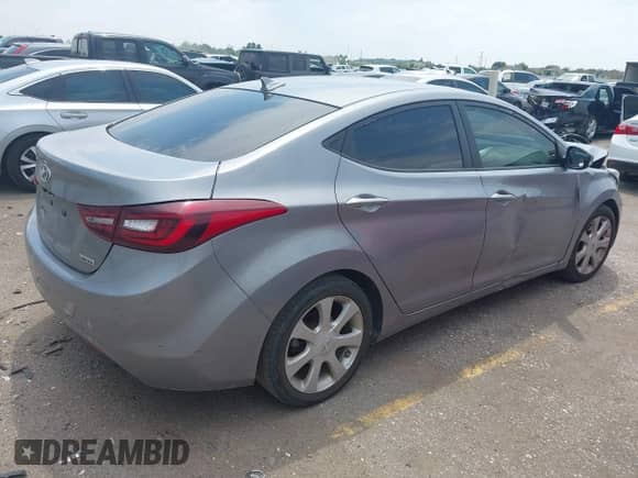 2013 Hyundai Elantra GLS with VIN KMHDH4AE0DU918854, listed as a IAAI auction lot 43033466 with 133,563 mi miles and . Bid and sale history available at DreamBid. Image 4.