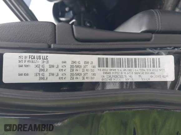 2019 Jeep Grand Cherokee Altitude with VIN 1C4RJFAG9KC563178, listed as a IAAI auction lot 42984742 with 108,681 mi miles and . Bid and sale history available at DreamBid. Image 9.
