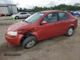 2005 Chevrolet Aveo LT z VIN KL1TG52645B399960, wystawiony jako Copart lot #67527514 z przebiegiem 183 940 mil mil oraz Szkoda całkowita • Salvage title. Historia ofert i sprzedaży dostępna na DreamBid. Obrazek 1.