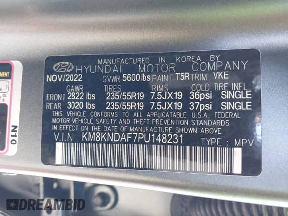 2023 Hyundai Ioniq 5 SEL с VIN KM8KNDAF7PU148231, выставлен на аукционе IAAI как лот 43224691 с пробегом 24 365 миль миль и . История ставок и продаж доступна на DreamBid. Изображение 9.