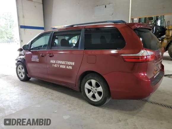 2017 Toyota Sienna LE with VIN 5TDKZ3DC3HS834096, listed as a Copart auction lot 84475525 with 184,632 mi miles and Clean title. Bid and sale history available at DreamBid. Image 2.
