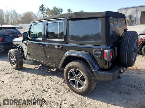 2023 Jeep Wrangler Sahara Altitude with VIN 1C4HJXEG4PW666090, listed as a Copart auction lot 78541664 with 37,745 mi miles and Salvage title. Bid and sale history available at DreamBid. Image 2.