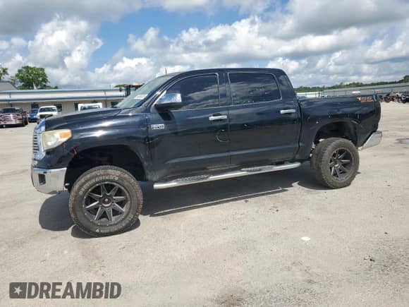 2014 Toyota Tundra Limited z VIN 5TFFY5F10EX160846, wystawiony jako Copart lot #56396525 z przebiegiem 208 720 mil mil oraz Szkoda całkowita • Salvage title. Historia ofert i sprzedaży dostępna na DreamBid. Obrazek 1.