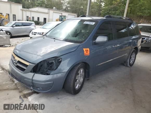 2007 Hyundai Entourage GLS with VIN KNDMC233076019620, listed as a Copart auction lot 82225025 with 270,997 mi miles and Salvage title. Bid and sale history available at DreamBid. Image 1.