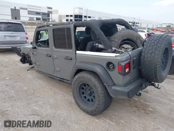 2021 Jeep Wrangler Unlimited Willys with VIN 1C4HJXDN3MW589367, listed as a IAAI auction lot 43083382 with 71,450 mi miles and . Bid and sale history available at DreamBid. Image 3.