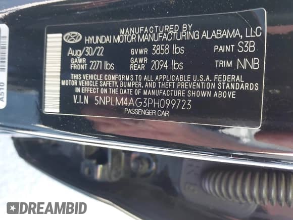 2023 Hyundai Elantra SEL с VIN 5NPLM4AG3PH099723, выставлен на аукционе IAAI как лот 43214353 с пробегом 46 853 миль миль и . История ставок и продаж доступна на DreamBid. Изображение 9.
