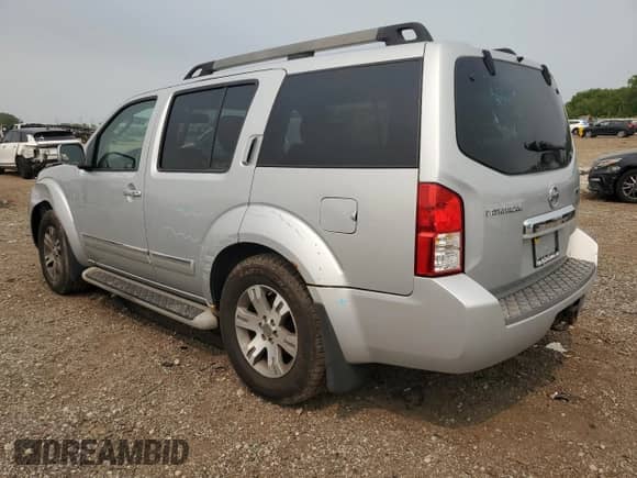 2011 Nissan Pathfinder Silver with VIN 5N1AR1NB3BC614600, listed as a Copart auction lot 58237445 with 124,697 mi miles and Salvage title. Bid and sale history available at DreamBid. Image 2.