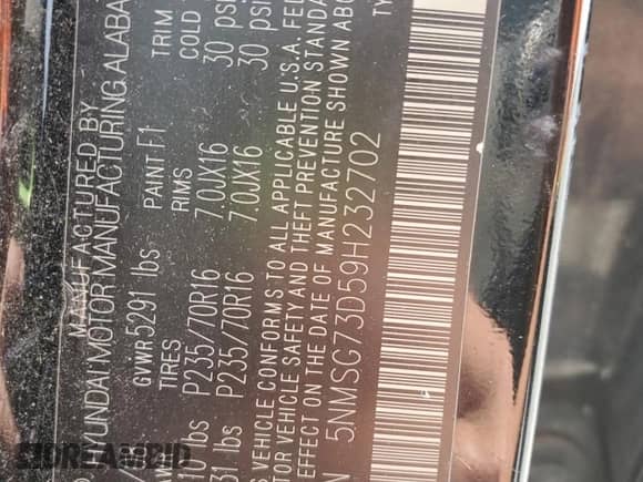 2009 Hyundai Santa Fe GLS с VIN 5NMSG73D59H232702, выставлен на аукционе Copart как лот 71932225 с пробегом 185 670 миль миль и Чистый • Clean title. История ставок и продаж доступна на DreamBid. Изображение 13.