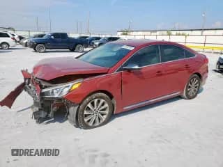 2016 Hyundai Sonata Sport with VIN 5NPE34AF2GH324295, listed as a Copart auction lot 80494765 with 101,759 mi miles and Salvage title. Bid and sale history available at DreamBid. Image 1.