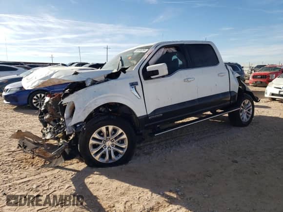 2024 Ford F-150 King Ranch z VIN 1FTFW6LD3RFB20380, wystawiony jako Copart lot #85595284 z przebiegiem Nie podano mil oraz Szkoda całkowita • Salvage title. Historia ofert i sprzedaży dostępna na DreamBid. Obrazek 1.