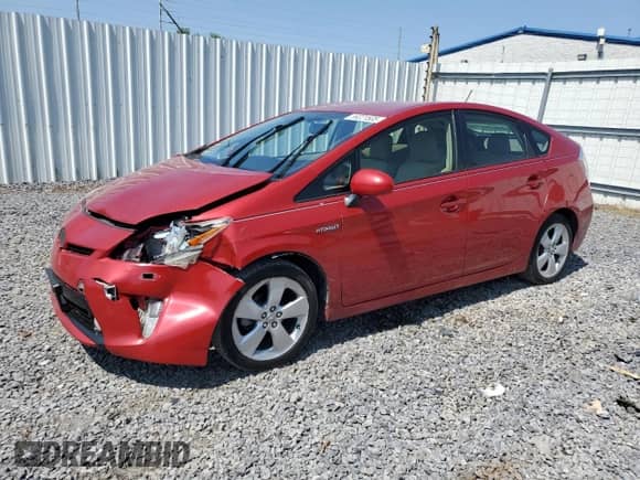 2012 Toyota Prius One with VIN JTDKN3DU7C1536077, listed as a Copart auction lot 59221505 with 142,152 mi miles and Salvage title. Bid and sale history available at DreamBid. Image 1.