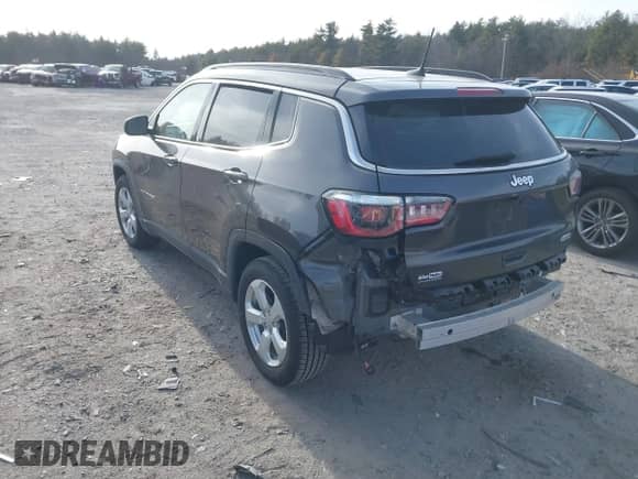 2020 Jeep Compass Latitude with VIN 3C4NJCBB9LT130367, listed as a IAAI auction lot 41268917 with 44,892 mi miles and . Bid and sale history available at DreamBid. Image 3.