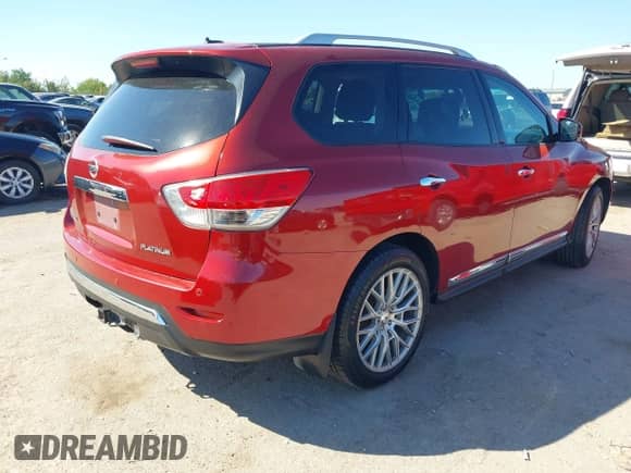 2014 Nissan Pathfinder S with VIN 5N1AR2MN2EC664068, listed as a IAAI auction lot 43423341 with 219,777 mi miles and . Bid and sale history available at DreamBid. Image 4.
