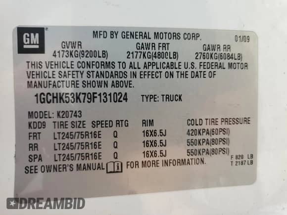 2009 Chevrolet Silverado 2500HD LT с VIN 1GCHK53K79F131024, выставлен на аукционе Copart как лот 63241125 с пробегом 145 331 миль миль и Списание • Salvage title. История ставок и продаж доступна на DreamBid. Изображение 12.