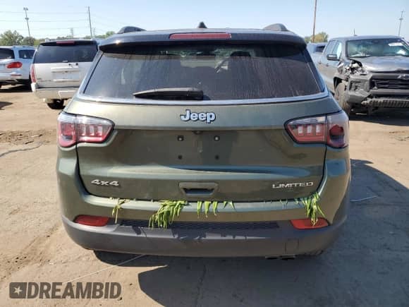 2020 Jeep Compass Limited with VIN 3C4NJDCB9LT216203, listed as a Copart auction lot 80500965 with 32,867 mi miles and Salvage title. Bid and sale history available at DreamBid. Image 6.