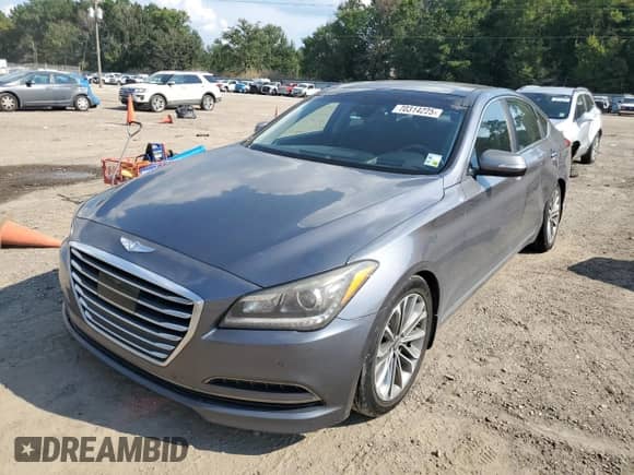 2015 Hyundai Genesis 3.8L with VIN KMHGN4JE7FU050618, listed as a Copart auction lot 70314225 with 101,597 mi miles and Salvage title. Bid and sale history available at DreamBid. Image 1.