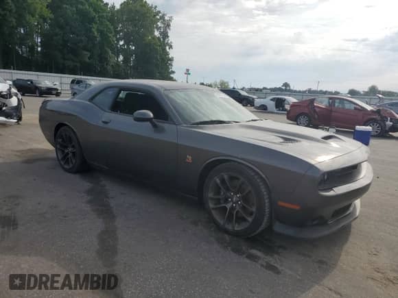 2021 Dodge Challenger R/T Scat Pack with VIN 2C3CDZFJ2MH502942, listed as a Copart auction lot 69627545 with 18,470 mi miles and Salvage title. Bid and sale history available at DreamBid. Image 4.