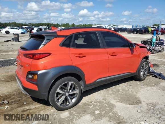 2019 Hyundai Kona Limited с VIN KM8K33A53KU215181, выставлен на аукционе Copart как лот 81497995 с пробегом 35 279 миль миль и На запчасти • Non repairable. История ставок и продаж доступна на DreamBid. Изображение 3.