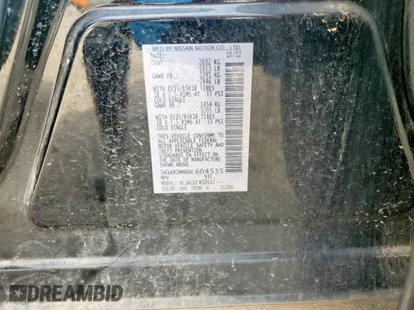 2013 Nissan Pathfinder SV z VIN 5N1AR2MN6DC604535, wystawiony jako Copart lot #81406385 z przebiegiem 132 906 mil mil oraz Szkoda całkowita • Salvage title. Historia ofert i sprzedaży dostępna na DreamBid. Obrazek 14.