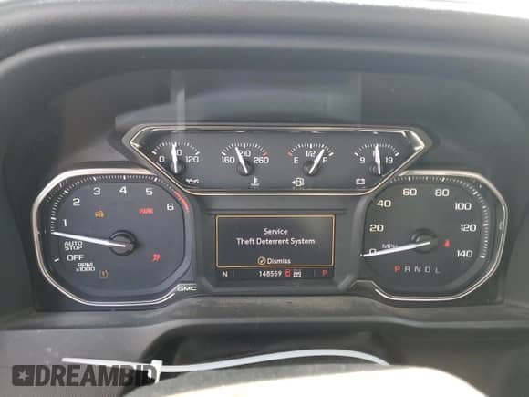 2019 GMC Sierra 1500 AT4 with VIN 3GTP9EED0KG102605, listed as a Copart auction lot 57444625 with 148,559 mi miles and Salvage title. Bid and sale history available at DreamBid. Image 9.