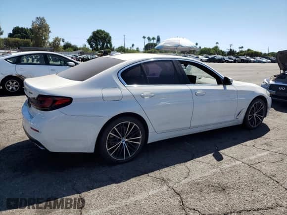 2021 BMW 5 Series 530i with VIN WBA53BH02MCF27541, listed as a Copart auction lot 70518715 with Not provided miles and Salvage title. Bid and sale history available at DreamBid. Image 3.