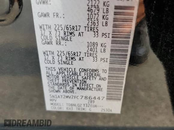 2015 Nissan Rogue SL с VIN 5N1AT2MV2FC786447, выставлен на аукционе Copart как лот 67532554 с пробегом 79 991 миль миль и Списание • Salvage title. История ставок и продаж доступна на DreamBid. Изображение 13.