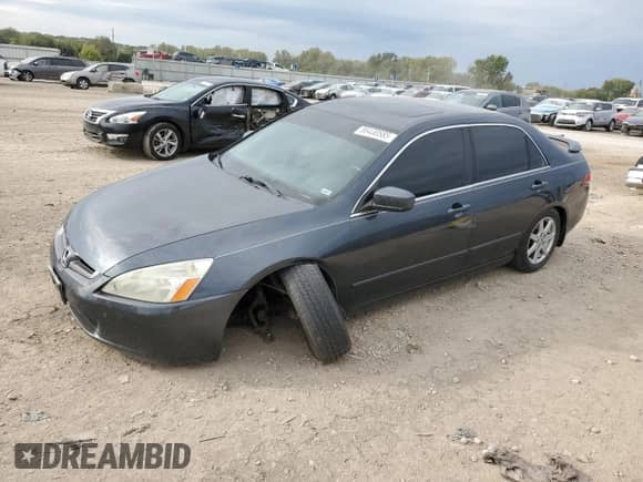 2003 Honda Accord EX с VIN 1HGCM665X3A075215, выставлен на аукционе Copart как лот 86430585 с пробегом 276 655 миль миль и Списание • Salvage title. История ставок и продаж доступна на DreamBid. Изображение 1.