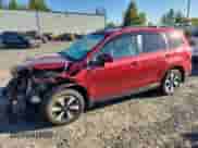 2018 Subaru Forester Premium z VIN JF2SJAECXJH568730, wystawiony jako Copart lot #80960245 z przebiegiem Nie podano mil oraz Szkoda całkowita • Salvage title. Historia ofert i sprzedaży dostępna na DreamBid. Obrazek 1.