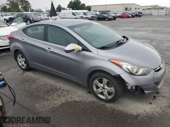 2013 Hyundai Elantra GLS with VIN KMHDH4AE2DU713214, listed as a Copart auction lot 86102825 with Not provided miles and Salvage title. Bid and sale history available at DreamBid. Image 4.
