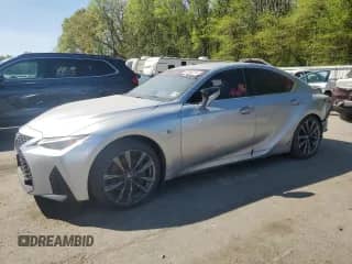 2023 Lexus IS 350 F Sport z VIN JTHGZ1E29P5030517, wystawiony jako Copart lot #53760215 z przebiegiem 36 301 mil mil oraz Szkoda całkowita • Salvage title. Historia ofert i sprzedaży dostępna na DreamBid. Obrazek 1.